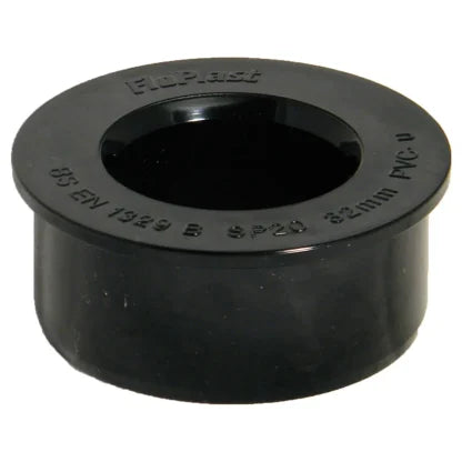 FloPlast 110mm Ring Seal Soil - Solvent Weld Boss Adaptor - 32mm Black - SP20B