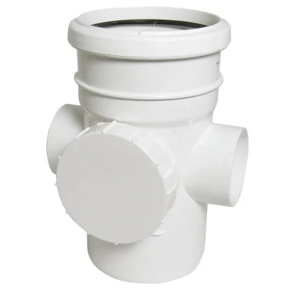 FloPlast 110mm Ring Seal Soil - Access Pipe Socket/Spigot - White - SP274W
