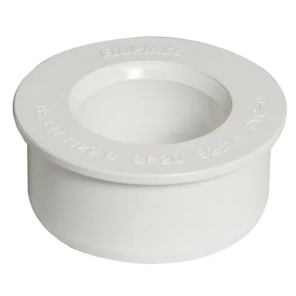 FloPlast 110mm Ring Seal Soil - Solvent Weld Boss Adaptor - 50mm White - SP22W