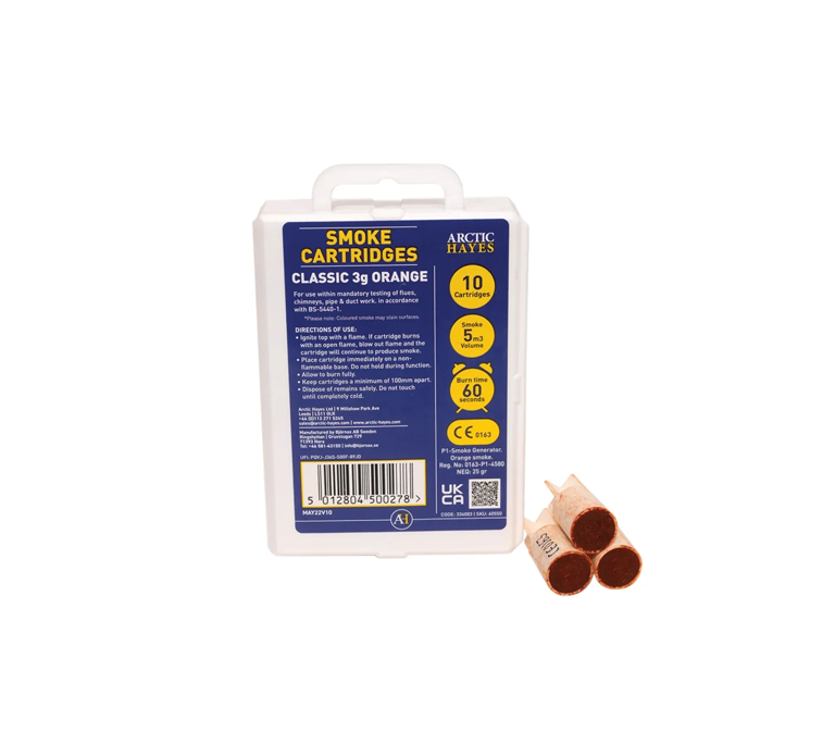Arctic Hayes Smoke Cartridges - Pack of 10 - 3g - Orange - A334003