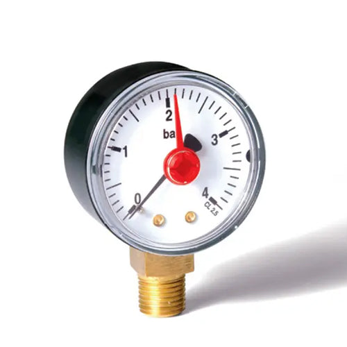 Altecnic 50mm Dial Pressure Gauge 0-4 Bar - 1/4" Bottom Connection - WI-557304