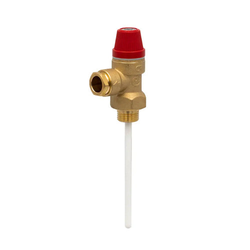 Altecnic 309 Series Pressure & Temperature Relief Valve 90°C - 10 Bar - 1/2" - 309400CST