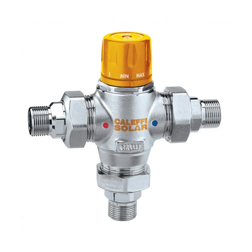 Altecnic Caleffi Solar 2523 Thermostatic Mixing Valve with Interchangeable Cartridges - 1 1/4" MBSP Union - 252370