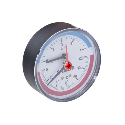 Altecnic Temperature & Pressure Gauge - 1/2" Bottom Connection - 0-6 Bar - 503160