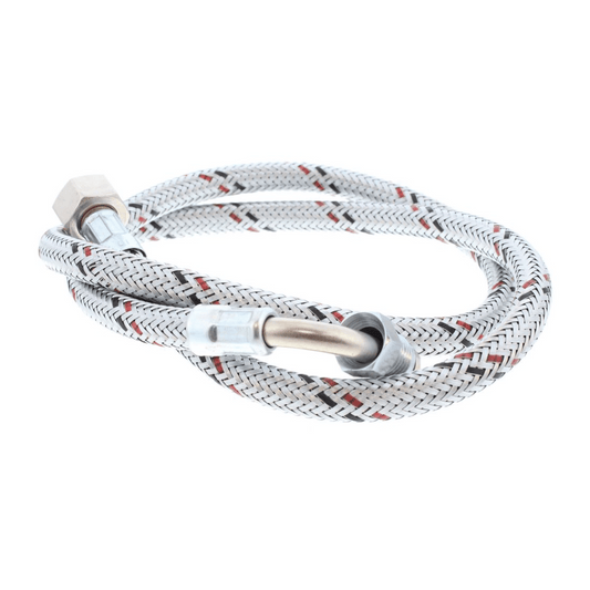 Anglo Nordic Mectron Braided Flexible Oil Line - 900mm x 1/4" M Elbow x 3/8" F - 2404002-1