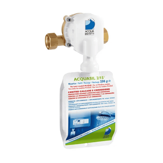 Acqua Brevetti Acquasil MiniDue Liquid Water Conditioner - 1/2" F x F Brass - PM003