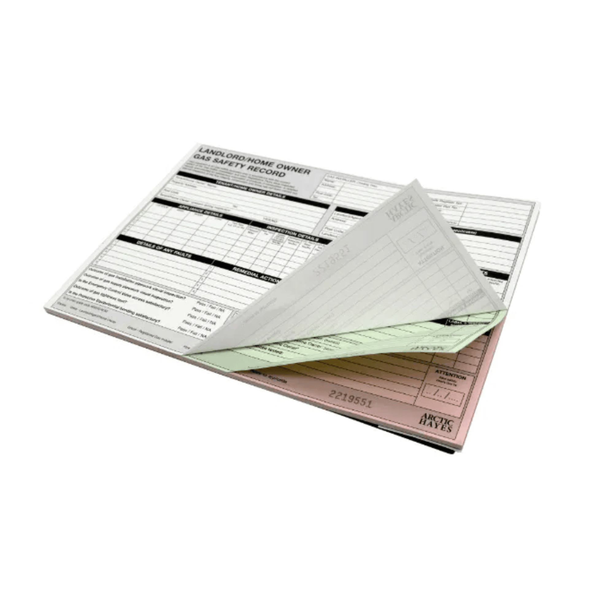 Arctic Hayes Landlord & Homeowners Record Pad - 663010-NUM