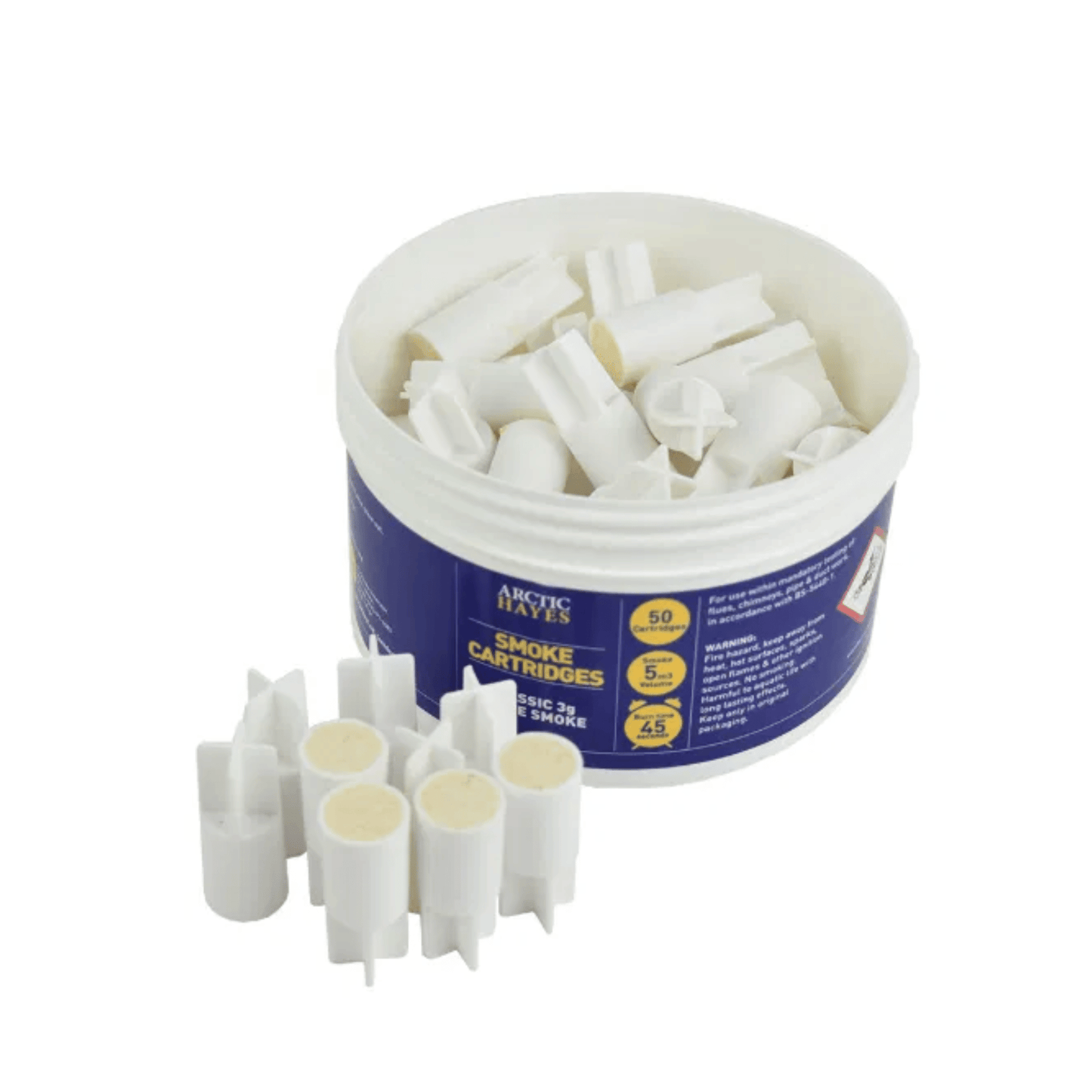 Arctic Hayes Smoke Cartridges - Tub of 50 - 3g - White - 333003C