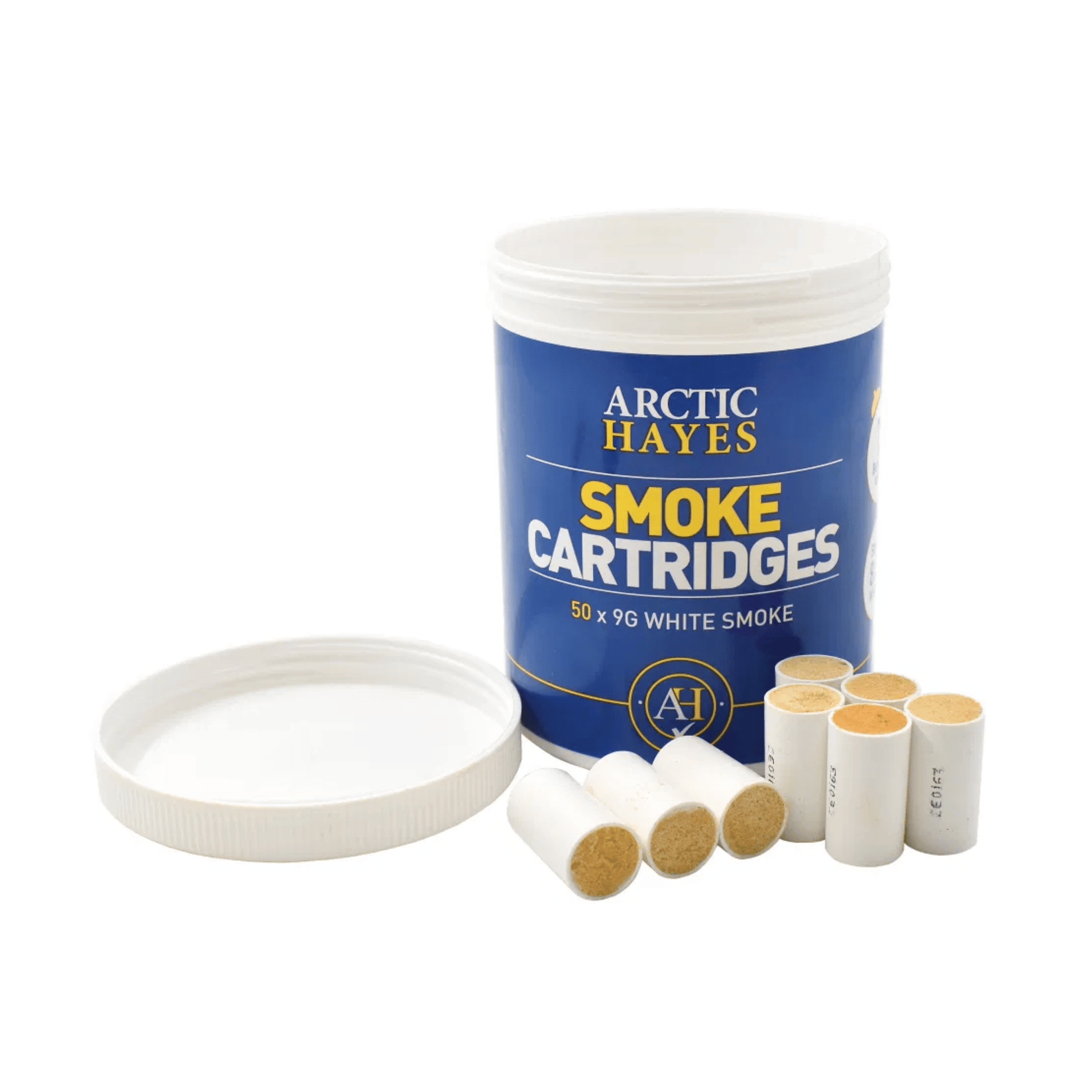 Arctic Hayes Smoke Cartridges - Tub of 50 - 9g - White - 333009B