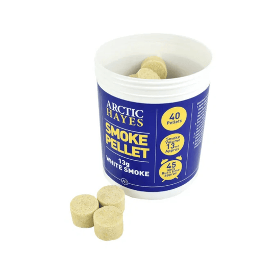 Arctic Hayes Smoke Pellets - Tub of 40 - 13g - White - 333013C