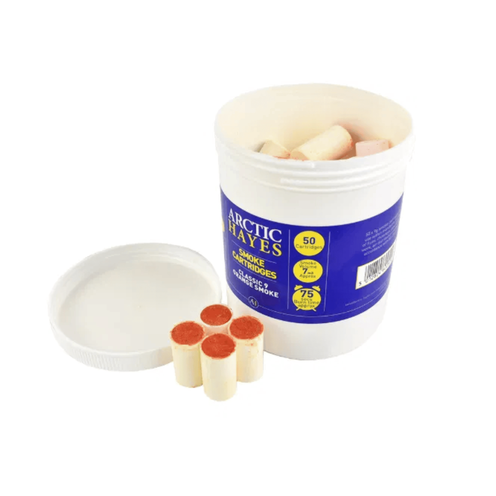 Arctic Hayes Smoke Cartridges - Tub of 50 - 9g - Orange - 334009B