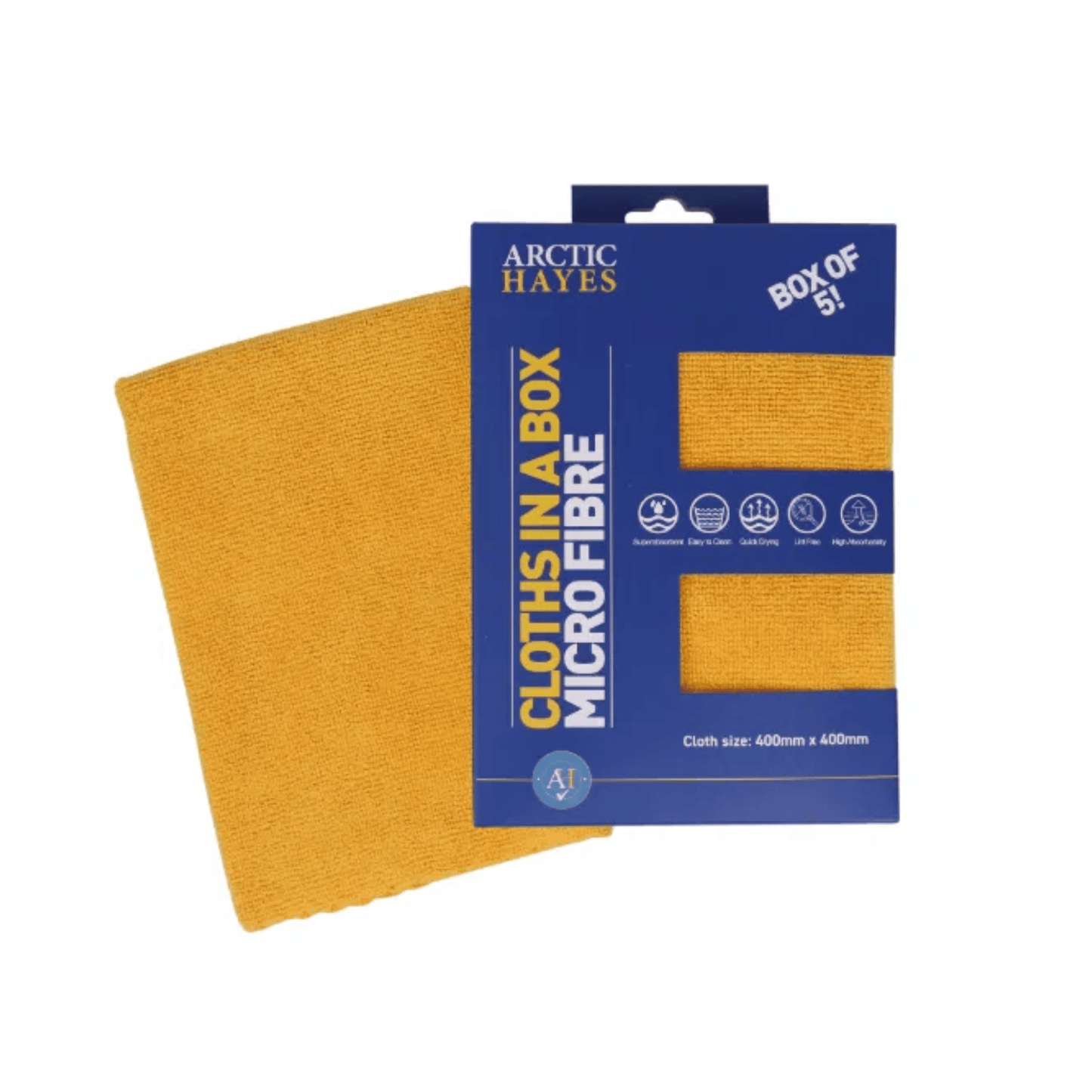 Arctic Hayes Microfibre Cloth Wipes - Box of 5 - MFCBOX5