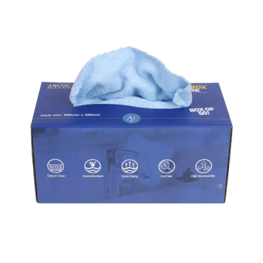 Arctic Hayes Microfibre Cloth Wipes - Box of 50 - MFCBOX50