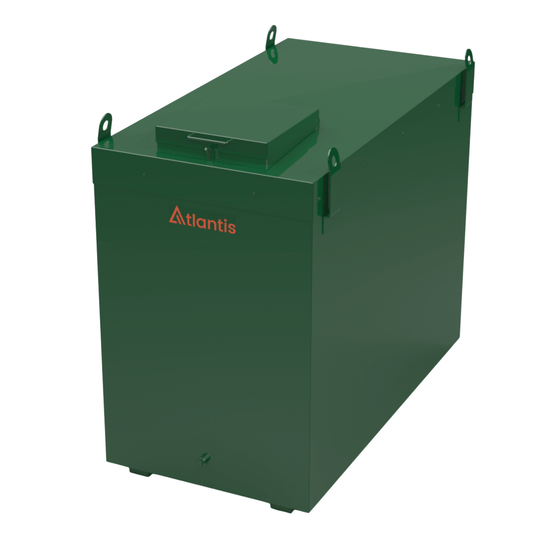 Atlantis Triple Skinned Bunded Steel Tank with 60 min Integral Fire Resistance - 900 Litre - TAN.FPS.60-900