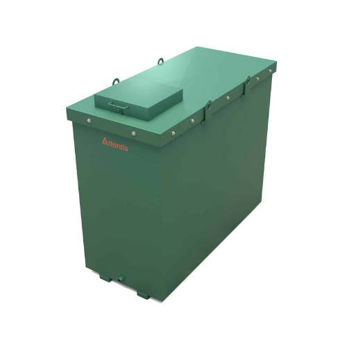 Atlantis Fire Resistant Steel Triple Skinned Bunded Oil Tank with 60 min. Integral Fire Resistance - 900 Litre - TAN.FPS.60-900