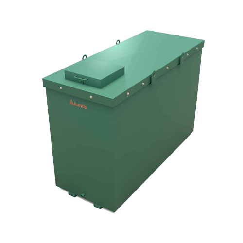Atlantis Fire Resistant Steel Triple Skinned Bunded Oil Tank with 60 min. Integral Fire Resistance - 1350 Litre - TAN.FPS.60-1350