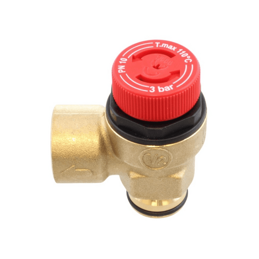 Baxi Safety Valve - 3 Bar - Combi/Duo Tec/Megaflo - 1/2" F x 15mm Pushfit - 248056