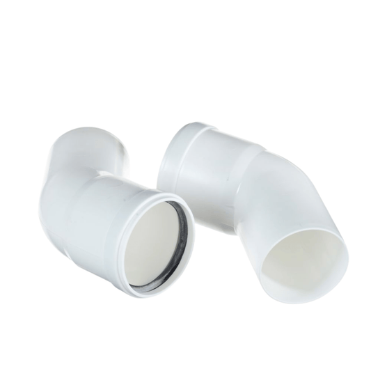 Baxi Multifit Plume Displacement Bends - Pair - 60mm - 135 Degree - White - 5121370