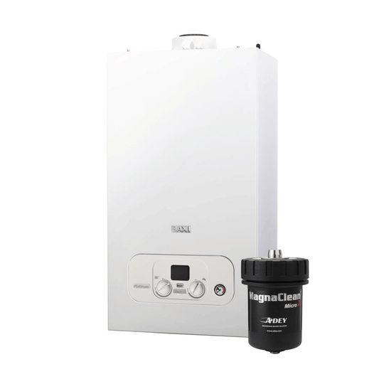 Baxi Platinum Compact Combi 36 with MagnaClean Micro2 Filter - Combi Boiler - 7844719