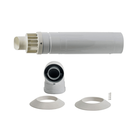 Baxi Multifit Horizontal Telescopic Flue Kit - 60/100 - White Terminal - 720599401