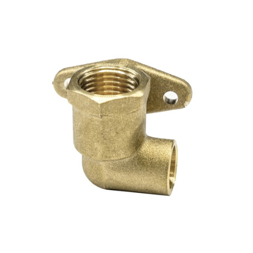 Brass - Angled Wallplate Adaptor - 15mm x 1/2"