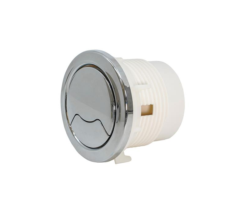 Fluidmaster Pneumatic Round Dual Flush Button - Chrome - C360116
