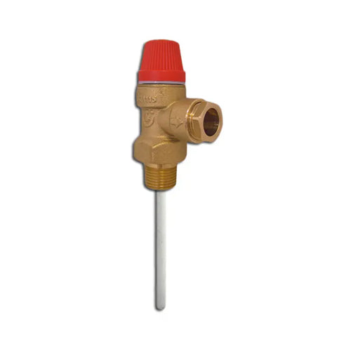 Caleffi 309 Series Pressure & Temperature Relief Valve 90°C - 10 Bar - 1/2" - 309405CST