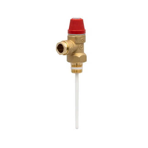 Caleffi 309 Series Pressure & Temperature Relief Valve 90°C - 7 Bar - 1/2" - 309470CST