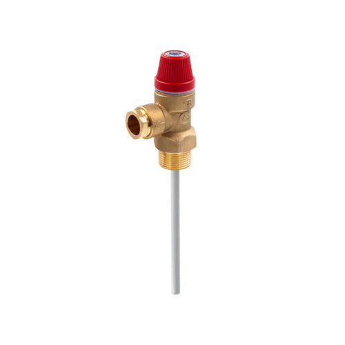 Caleffi 309 Series Pressure & Temperature Relief Valve 90°C - 4 Bar - 3/4" - 309547CST