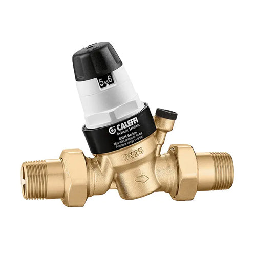 Altecnic Caleffi Prescal Series 5350 High Performance Pressure Reducing Valve with Gauge Port - 1/2" Male x Male - 535040H