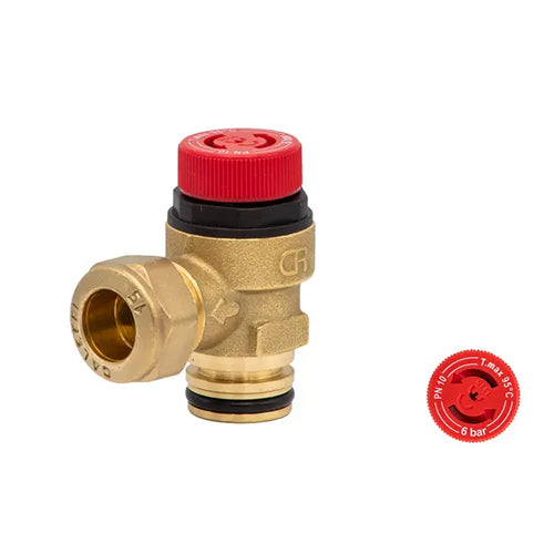 Caleffi Circlip Pressure Relief Valve - 6 Bar - F0000412