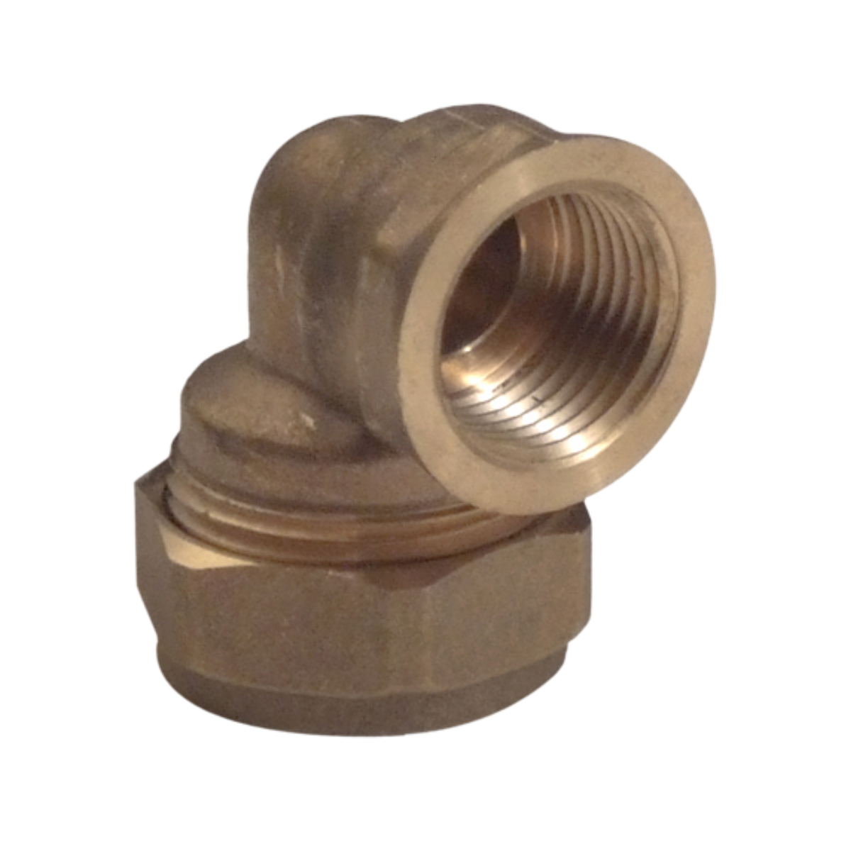 Brass Compression - Female Iron Elbow - 8mm x 1/4"