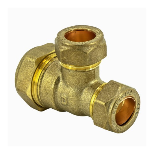 Heavy Pattern Compression - Branch & One End Reducing Tee - 28mm x 22mm x 22mm