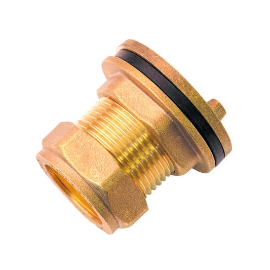 Brass Compression - Flanged Tank Connector - 54mm