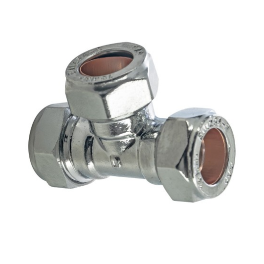 Chrome Plated Compression - Equal Tee - 54mm