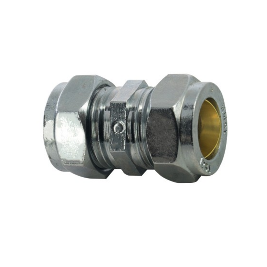 Chrome Plated Compression - Straight Coupling - 54mm