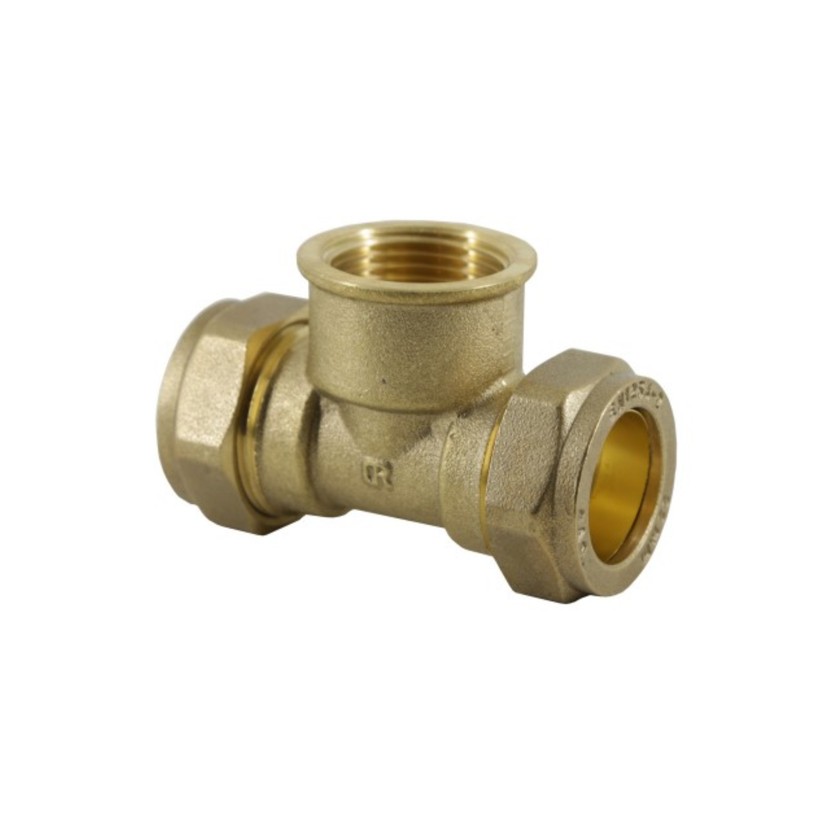 DZR Compression - Female Iron Branch Tee - 22mm x 22mm x 3/4"