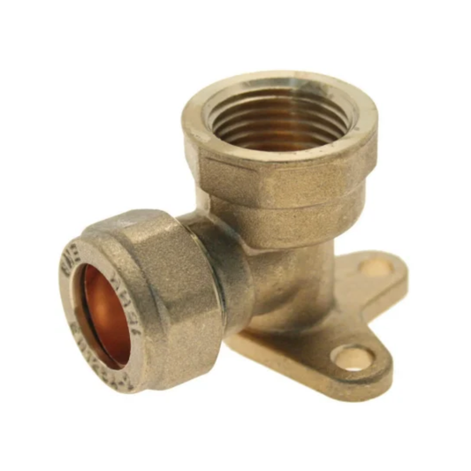 Heavy Pattern Compression - Wallplate Elbow - 22mm x 3/4"