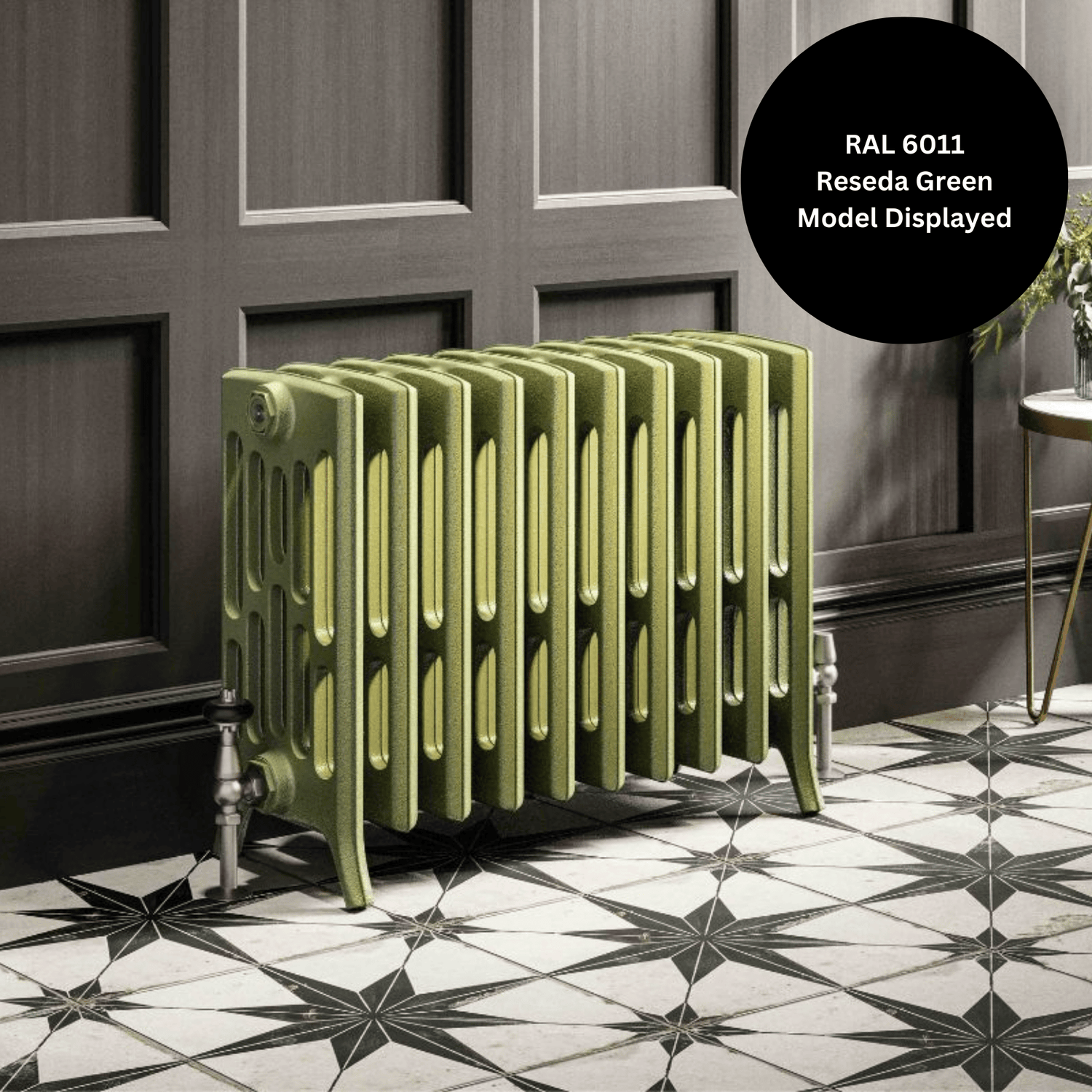 DQ Made to Measure 6 Column Cast Iron Radiator Section - 762mm x 60mm - Polished Lacquered - CR6/760-PLF