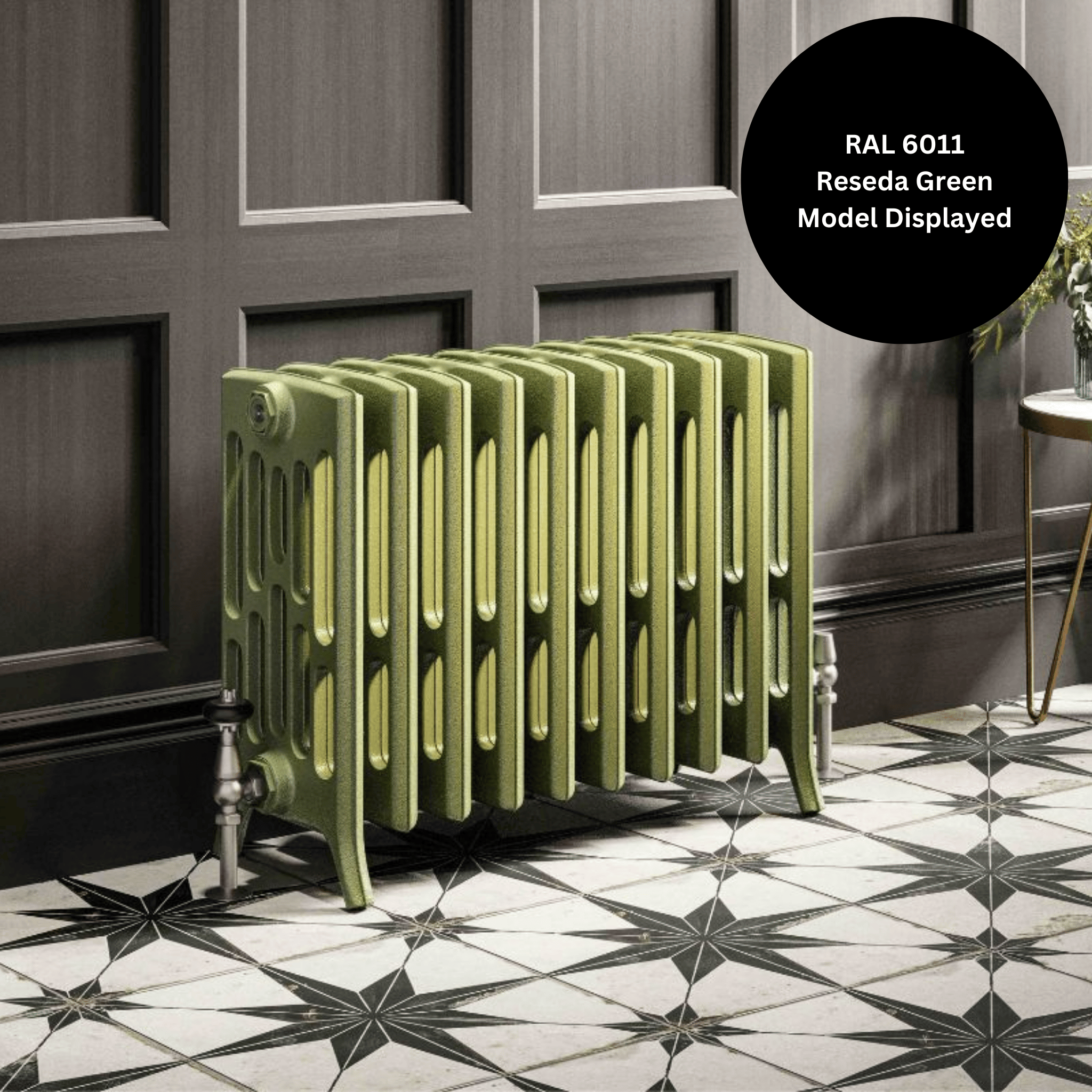 DQ Made to Measure 6 Column Cast Iron Radiator Section - 762mm x 60mm - Polished Lacquered - CR6/760-PLF