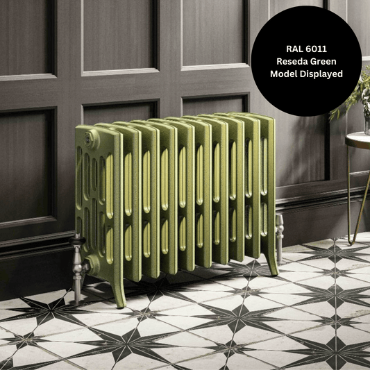 DQ Made to Measure 6 Column Cast Iron Radiator Section - 960mm x 60mm - Polished Matt Lacquer - CR6/960-SP