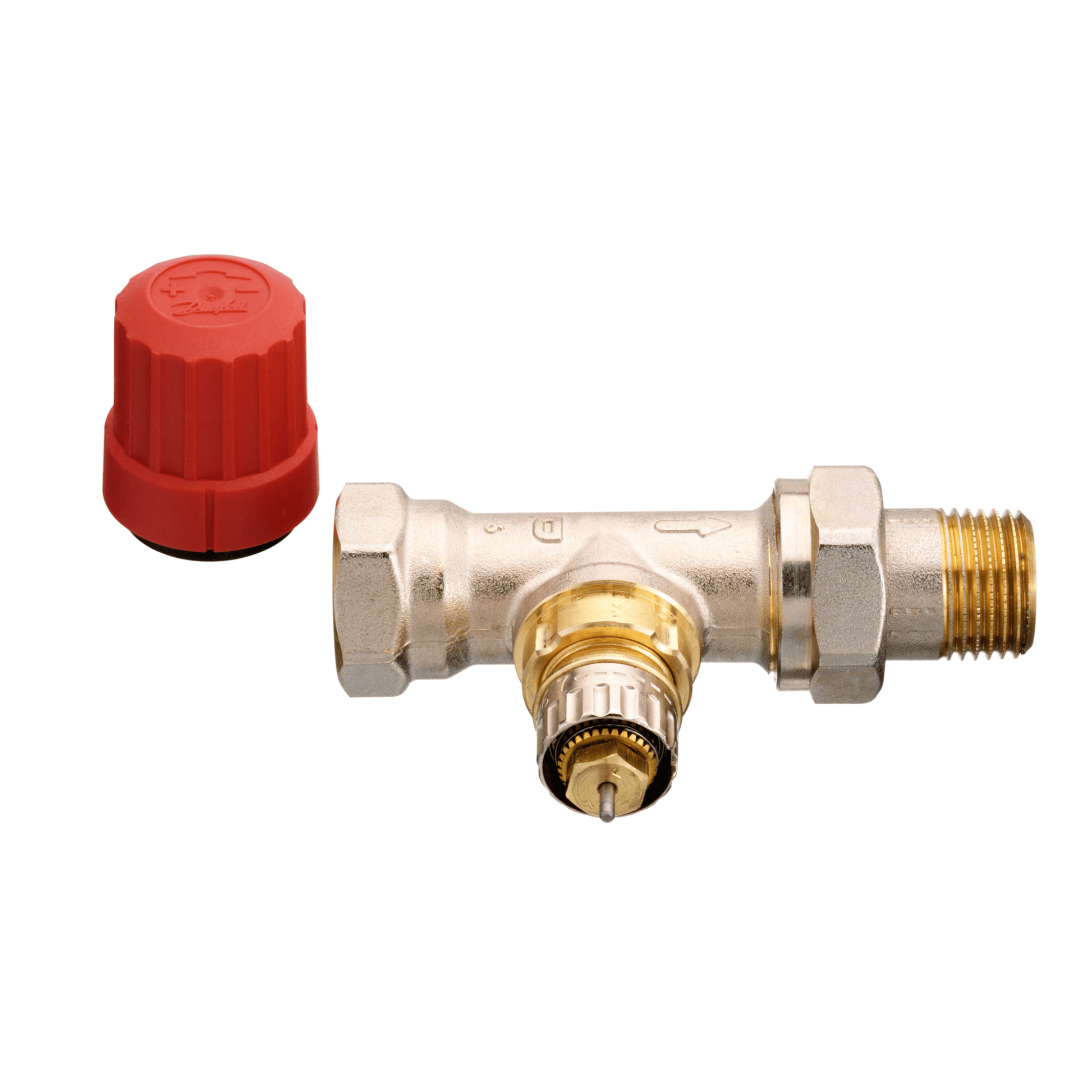 Danfoss Normal Flow Presetting Valve Type RA-N 15 - Series D - Straight - 1/2" - 013G0034