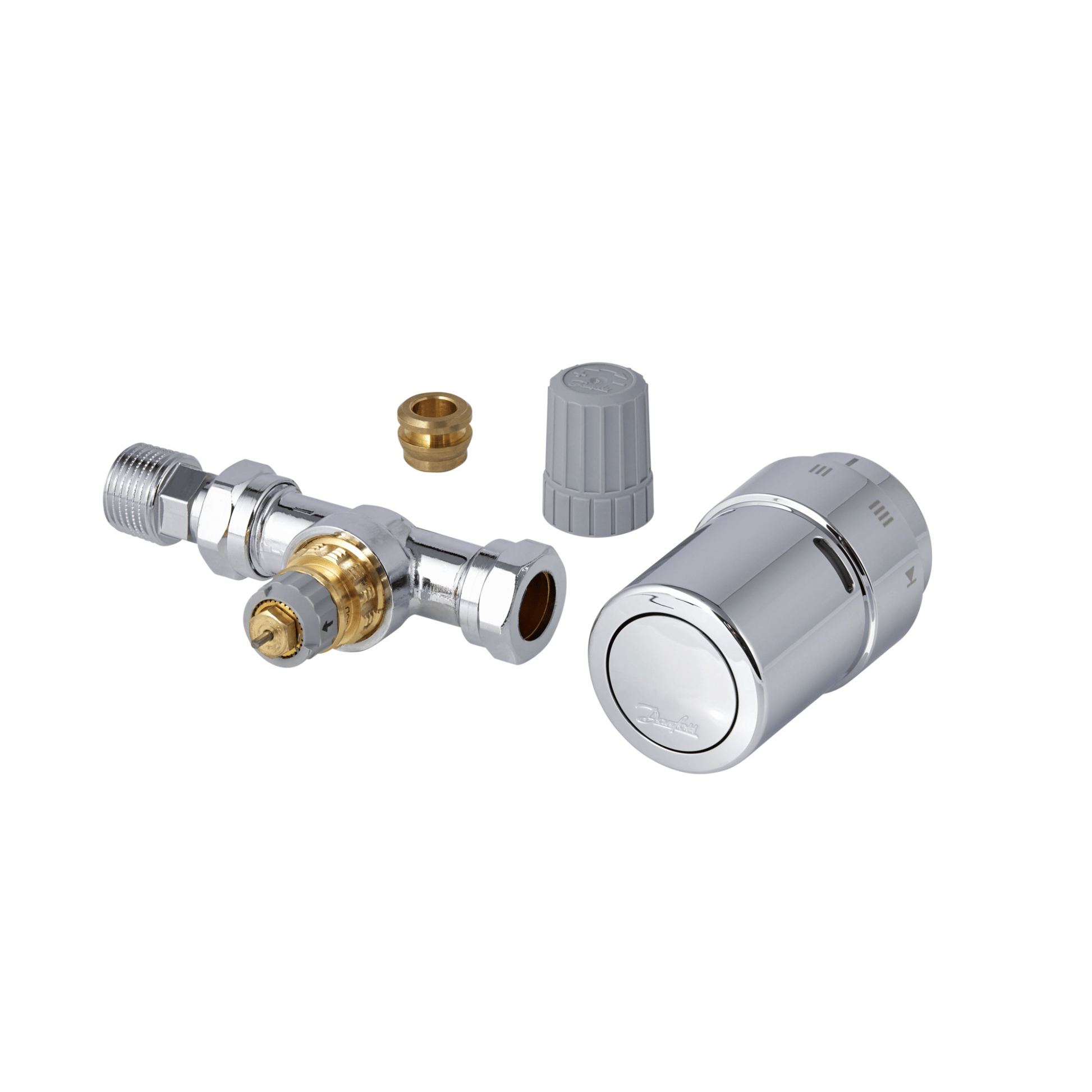 Danfoss RAS-D2 Combi - Straight - 10/15mm - Chrome - 013G6014