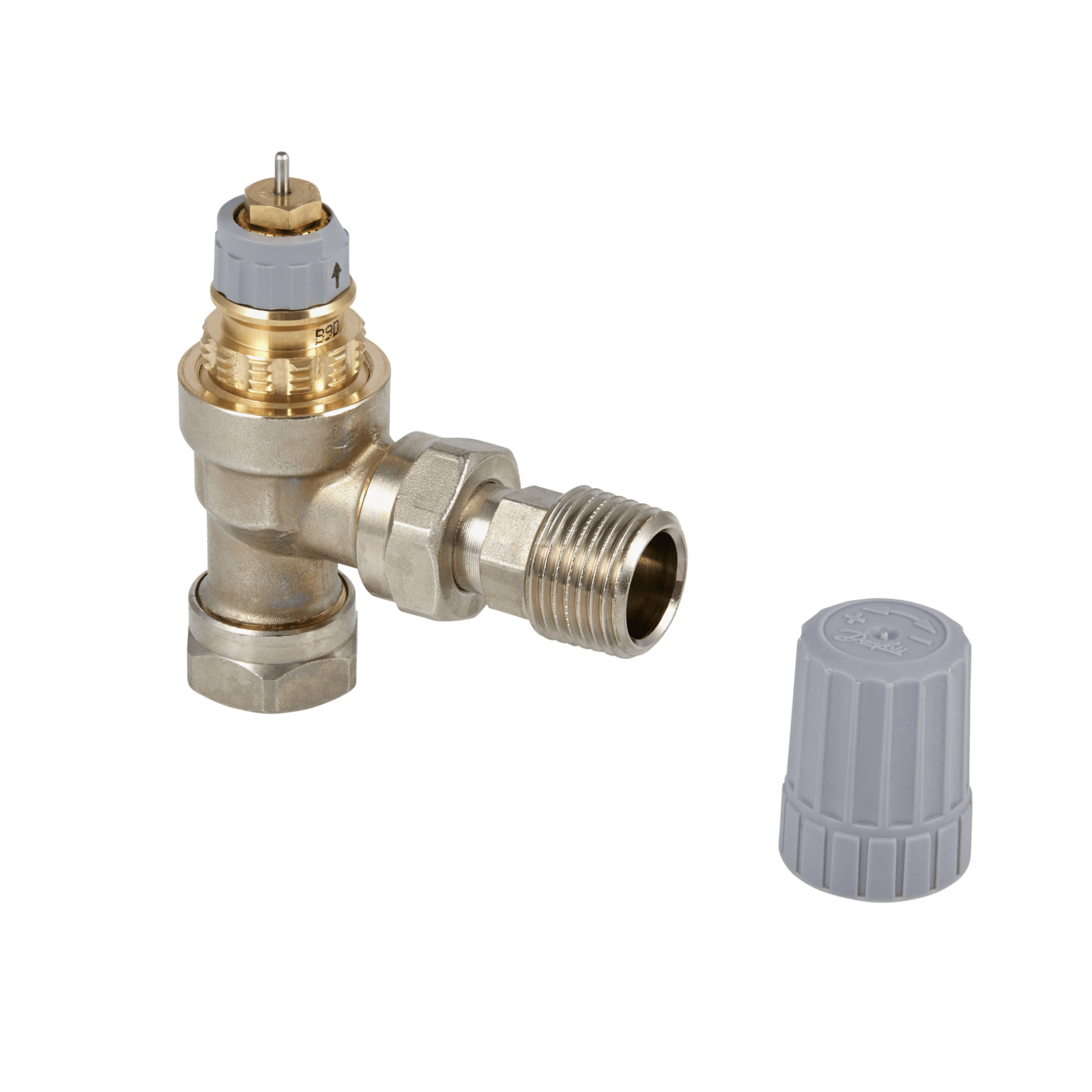Danfoss RA-FS Bi-Directional Valve - Angle - 15mm - Nickel Plated - 013G6281
