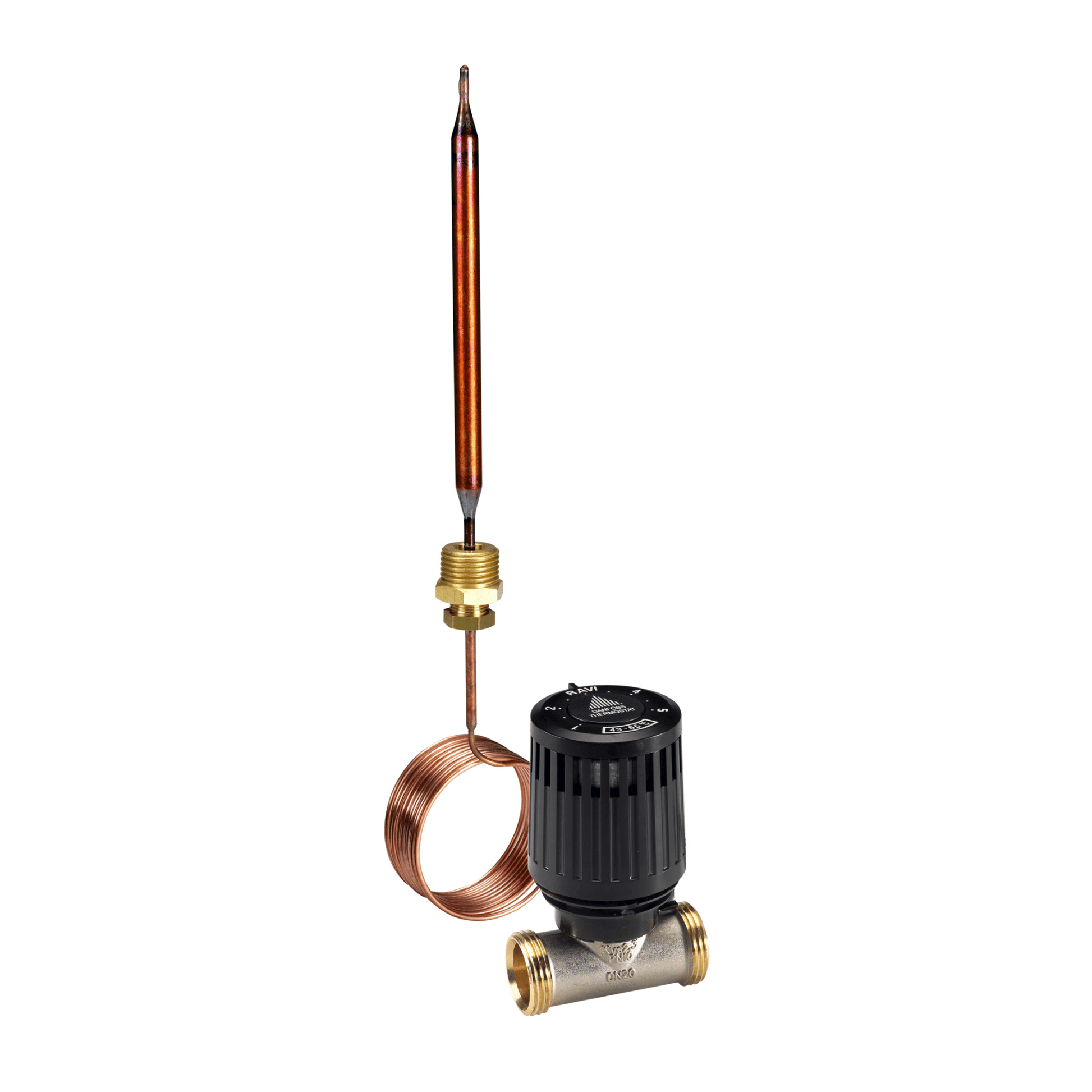 Danfoss RAVI-VMT 2-Way Gravity Temperature Controller - 43-65°C - DN25 - 28mm - 2m - 013U8086