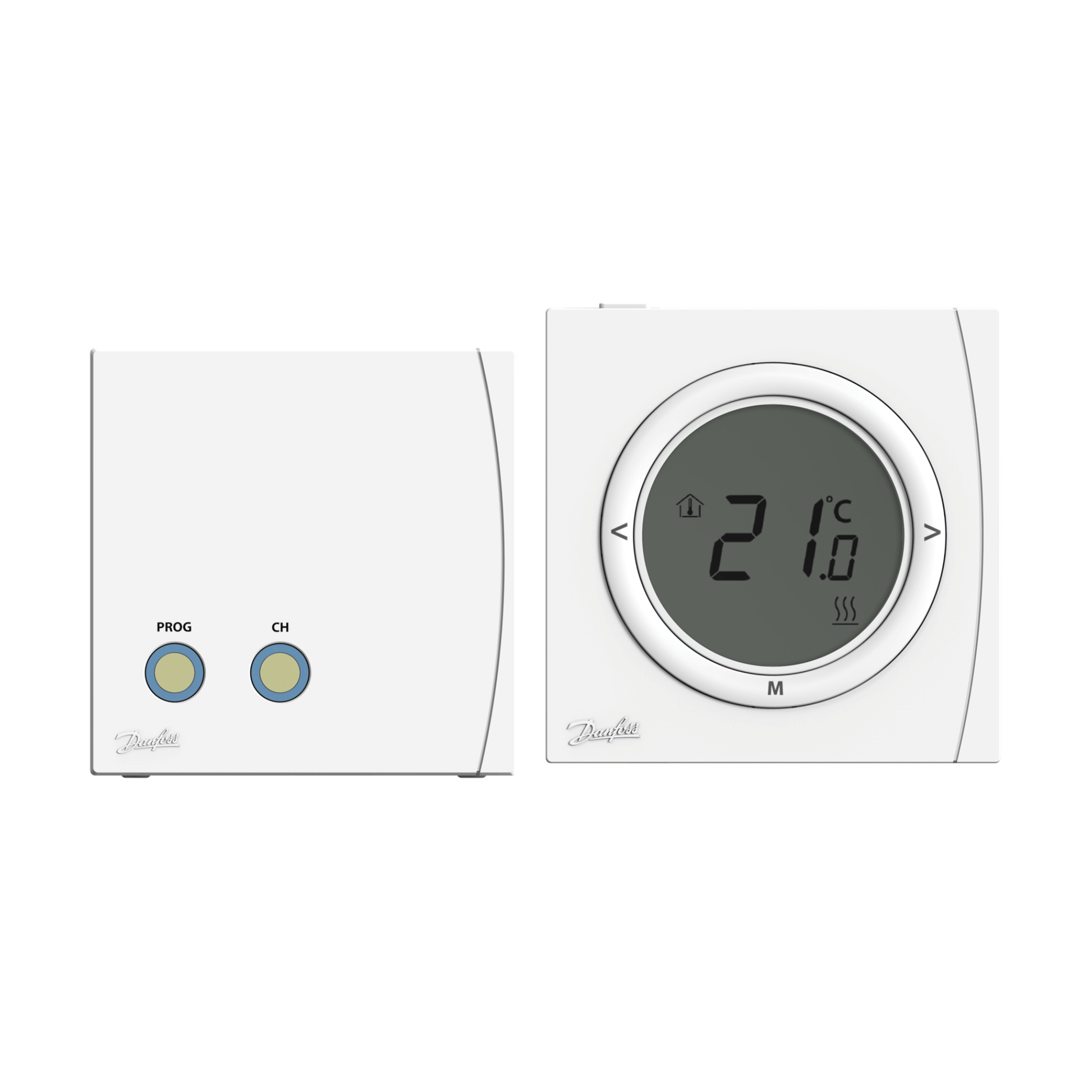 Danfoss RET2001RF + RX1-S V2 Digital Room Thermostat RF & Single Channel Receiver - 087N6477
