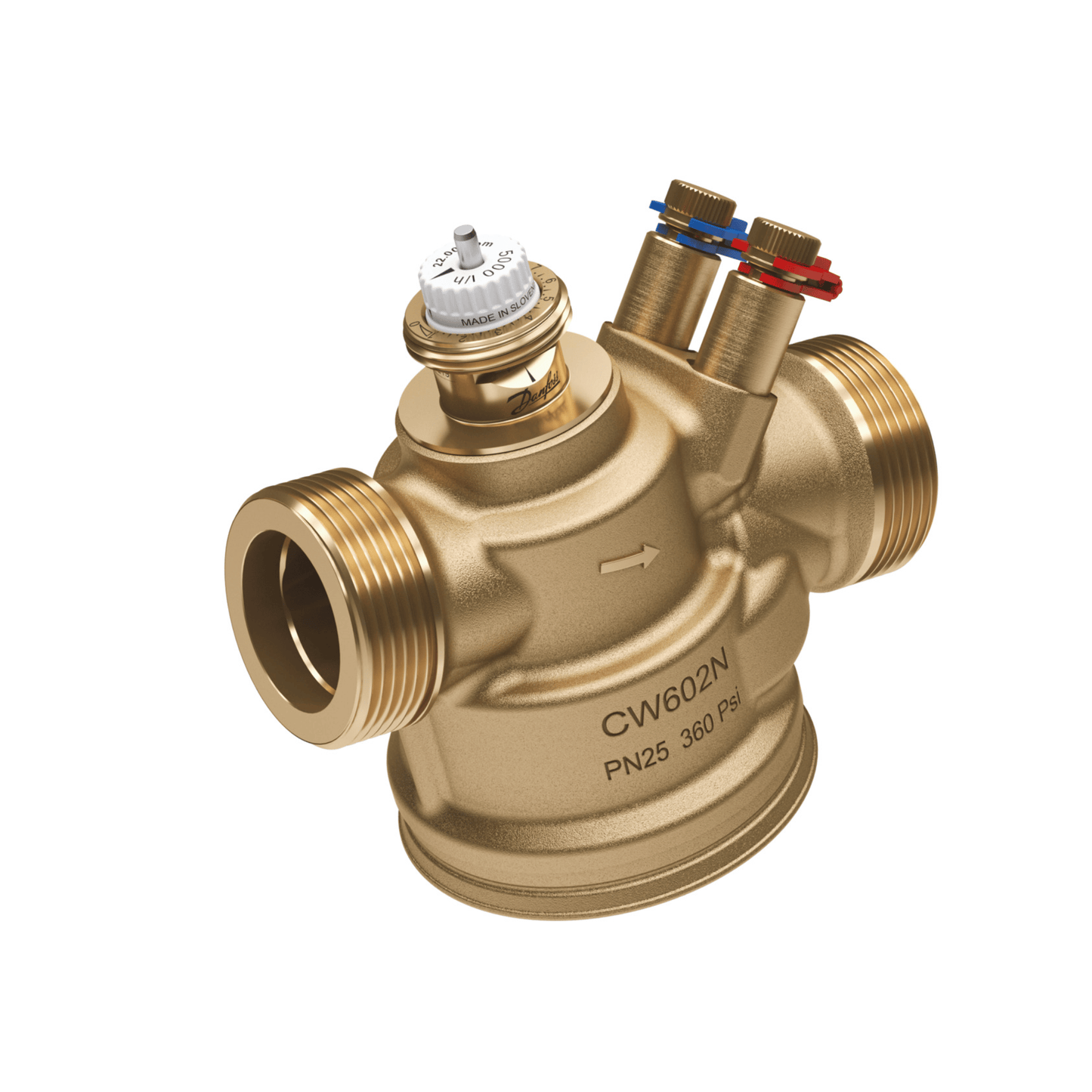 Danfoss AB-QM 4.0 DN 32 High Flow Pressure Indepenent Balancing & Control Valve with Test Plugs - External Thread - 003Z8208