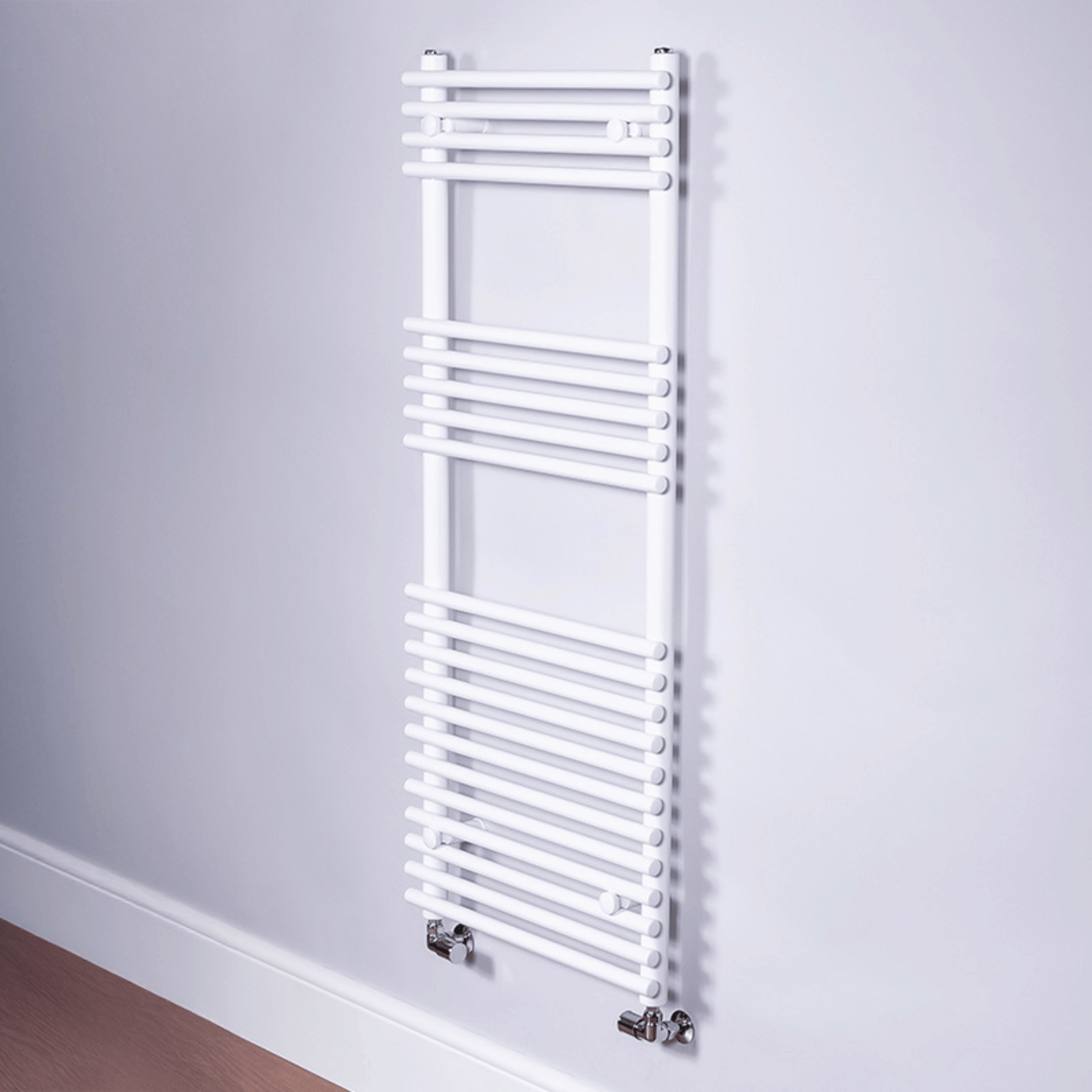DQ Altona Towel Rail - 800mm x 600mm - White Gloss (RAL 9016) - ALTONA60/80-W