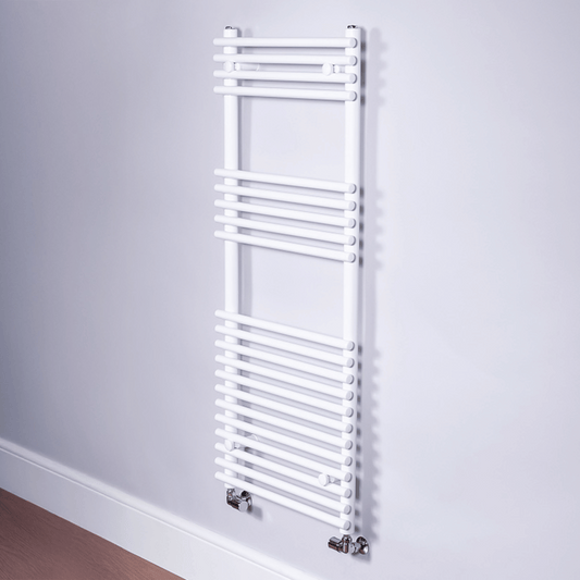 DQ Altona Towel Rail - 800mm x 500mm - White Gloss (RAL 9016) - ALTONA50/80-W
