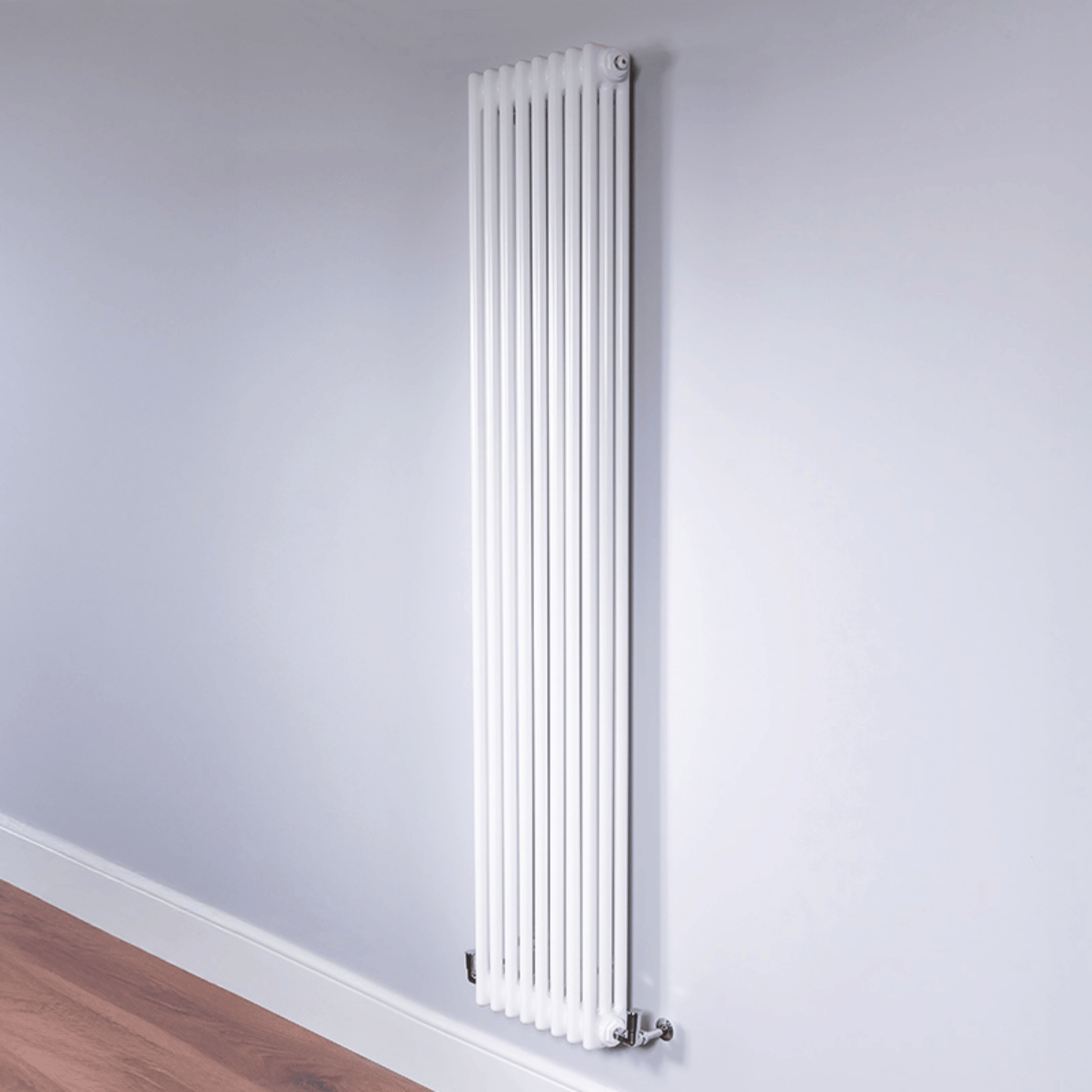 DQ Ardent 3 Column Vertical Radiator - 1800mm x 392mm - White (RAL 9016) - AM3.1800/8-W